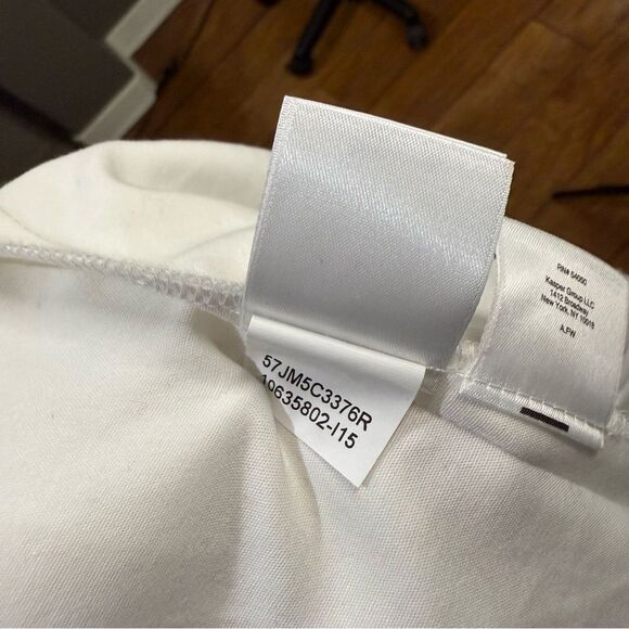 Anne Klein Creamy White Collarless Two Button Blazer Jacket Light Weight - Picture 10 of 14